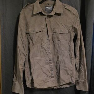 Angelo Litrico Men's Brown Casual Button Down Slim Fit Shirt